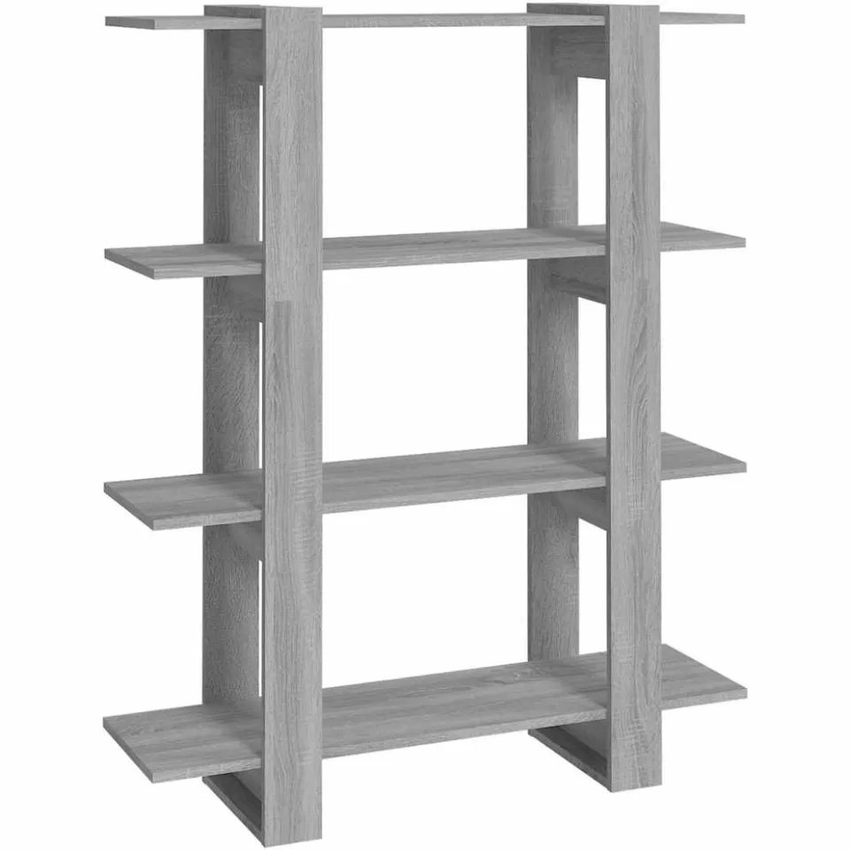 vidaXL Boekenkast/kamerscherm 100x30x123,5 cm grijs sonoma eiken