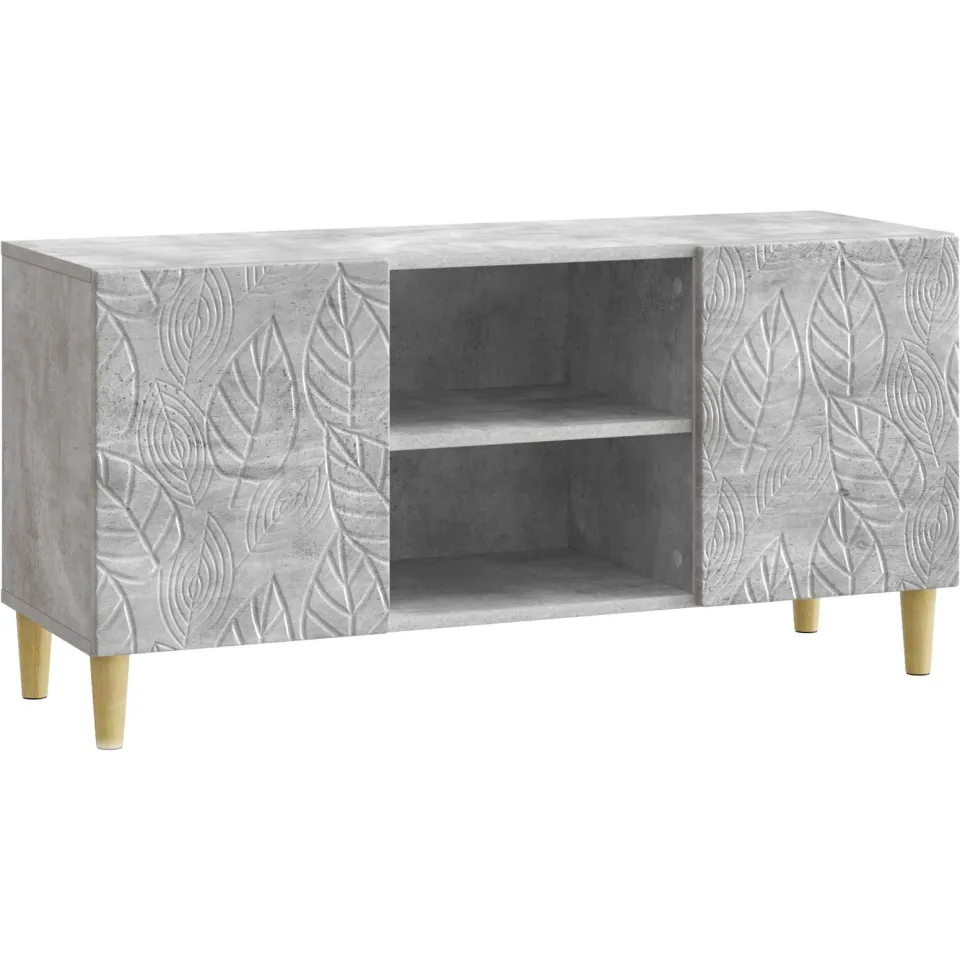 vidaXL TV-kast 102 x 34,5 x 50 cm Betongrijs Bewerkt hout