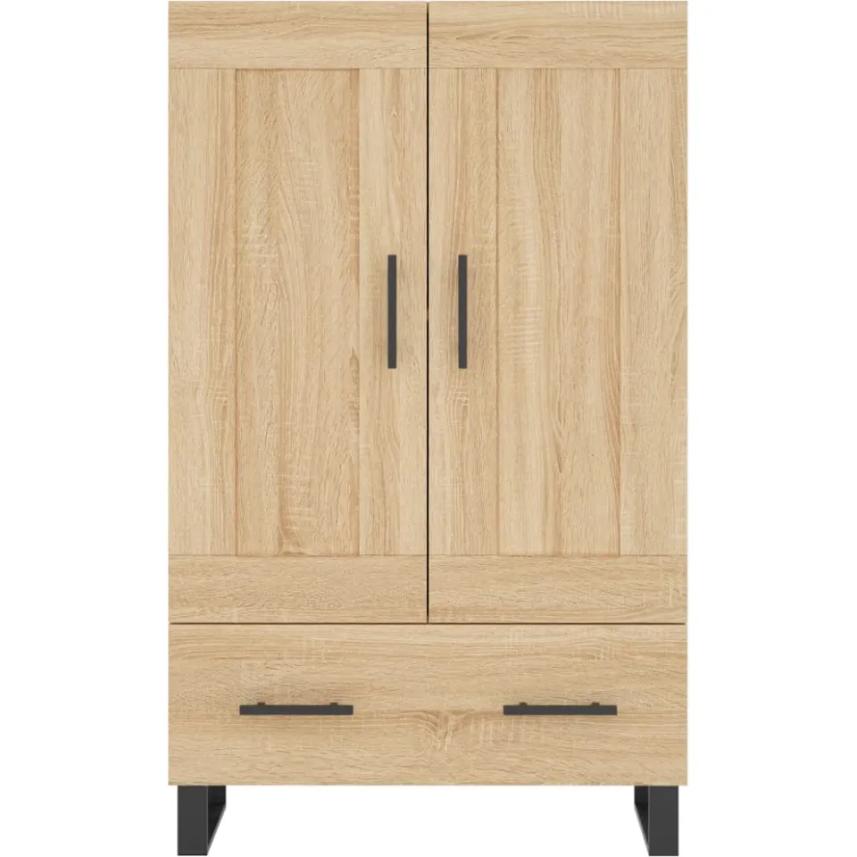 vidaXL Hoge kast 69,5x31x115 cm bewerkt hout sonoma eikenkleurig Bruin