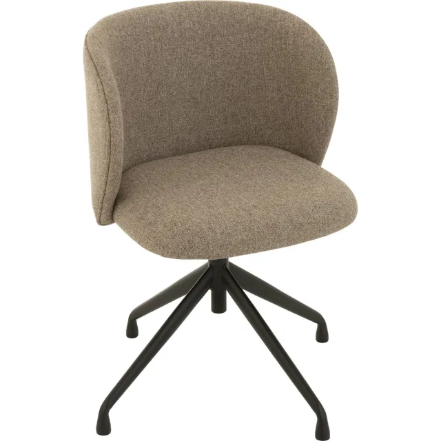 J-Line stoel Turn/Up/Down - linnen - donkerbruin/beige