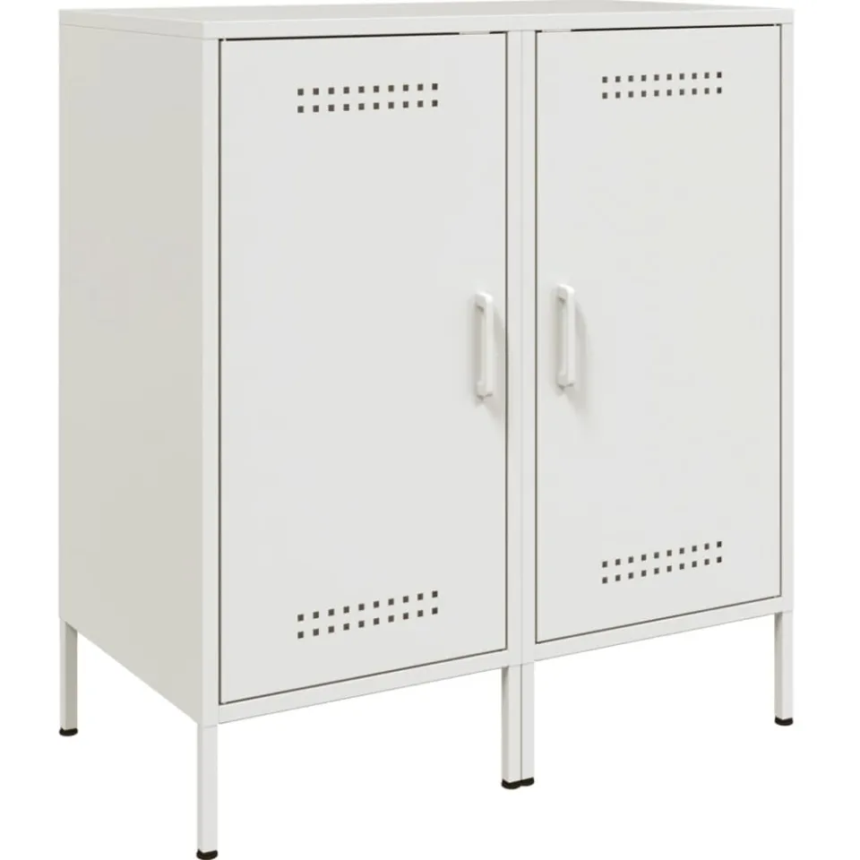 vidaXL Dressoirs 2 st 36x39x79 cm staal wit