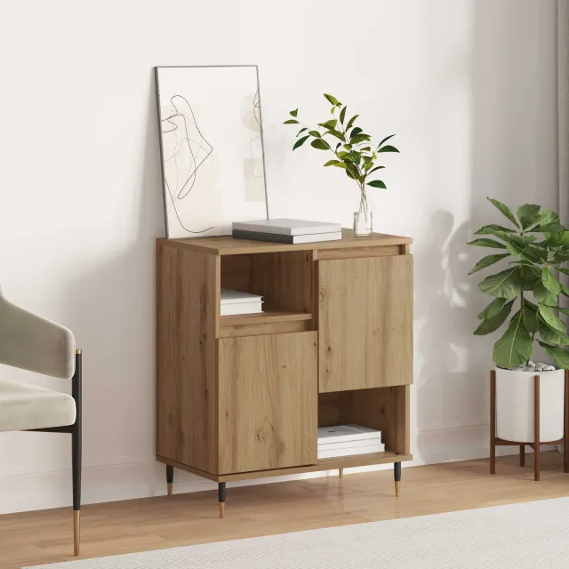 vidaXL Dressoir Artisan Eiken 60 x 35 x 70 cm Bruin