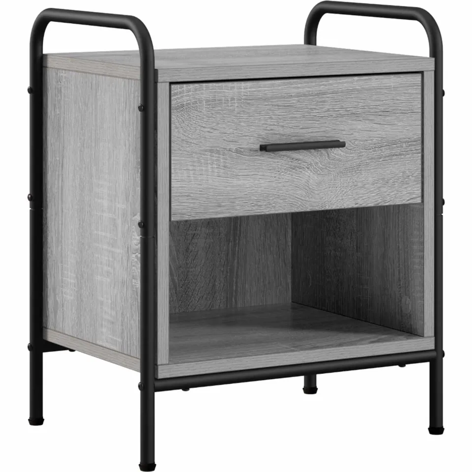 vidaXL Nachtkastje 2 st Grijs Sonoma 40 x 30 x 50 cm Bewerkt hout