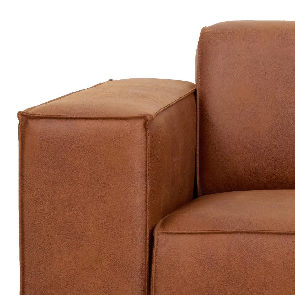 NOUS Living Brent 3-zitsbank cognac, foto 6