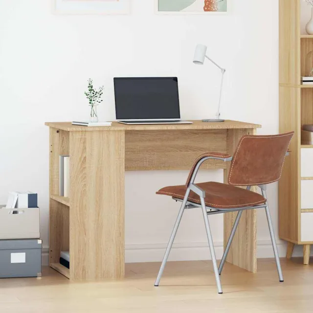 vidaXL Bureau 100x55x75 cm bewerkt hout sonoma eikenkleurig Bruin