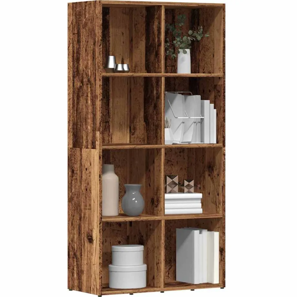 vidaXL Boekenkast 66x30x130 cm bewerkt hout oud houtkleurig Bruin