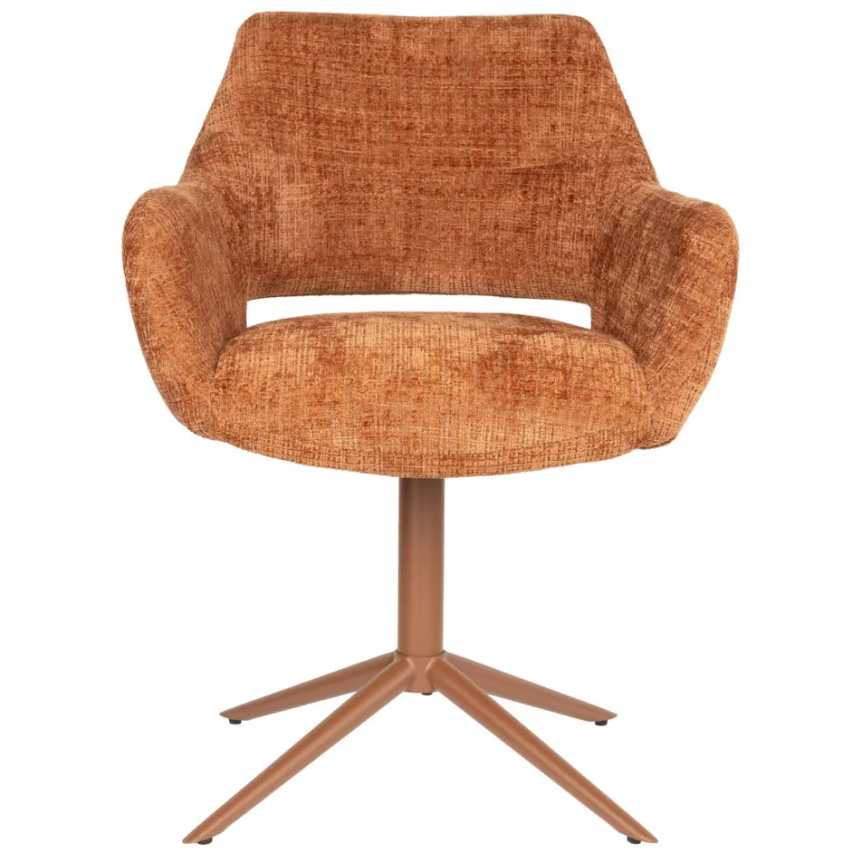 Housecraft Living Merel draaibare eetkamerstoel terracotta Rood
