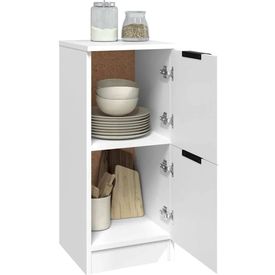 vidaXL Dressoirs 2 st 30x30x70 cm bewerkt hout wit
