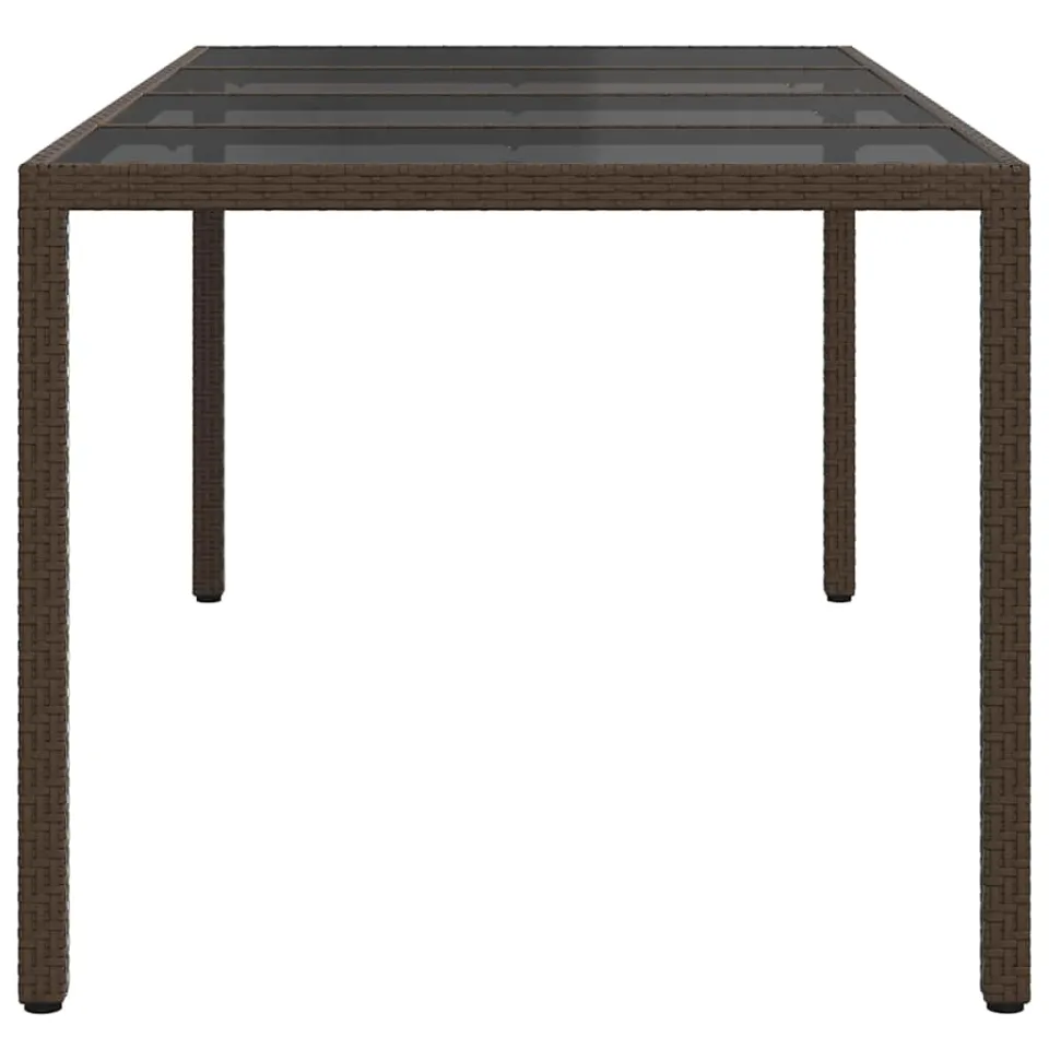vidaXL Tuinstafel Bruin poly rattan, foto 4