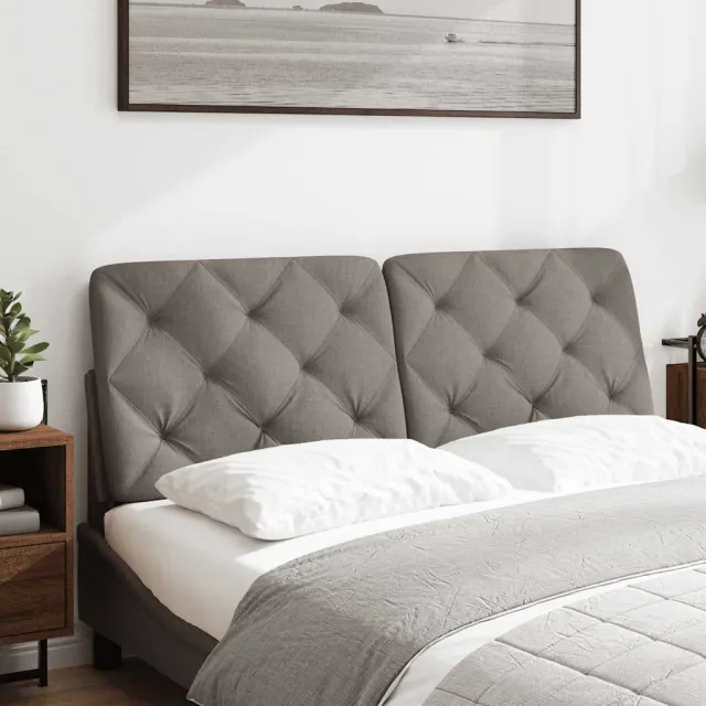 vidaXL Hoofdbordkussen 120 cm stof taupe
