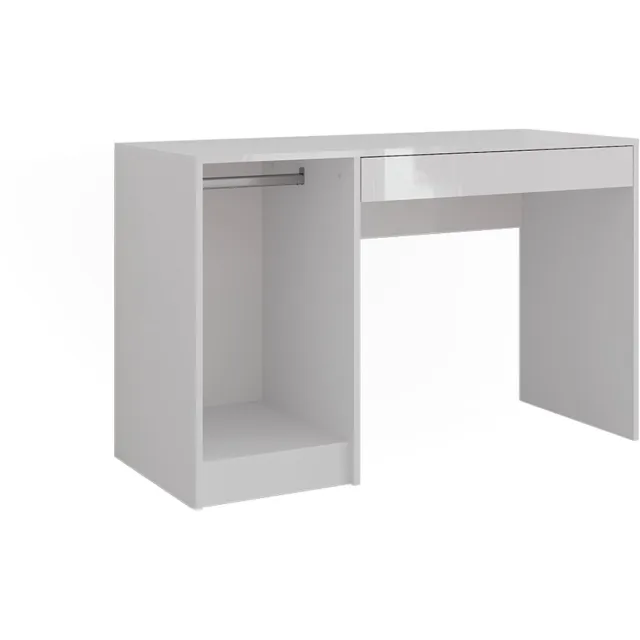 Vicco Kaptafel Sherry, Wit/Wit Hoogglans, 119.8 cm zonder spiegel