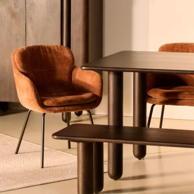 Giga Living Eettafel Rondo Donkerbruin 220cm - Giga Meubel