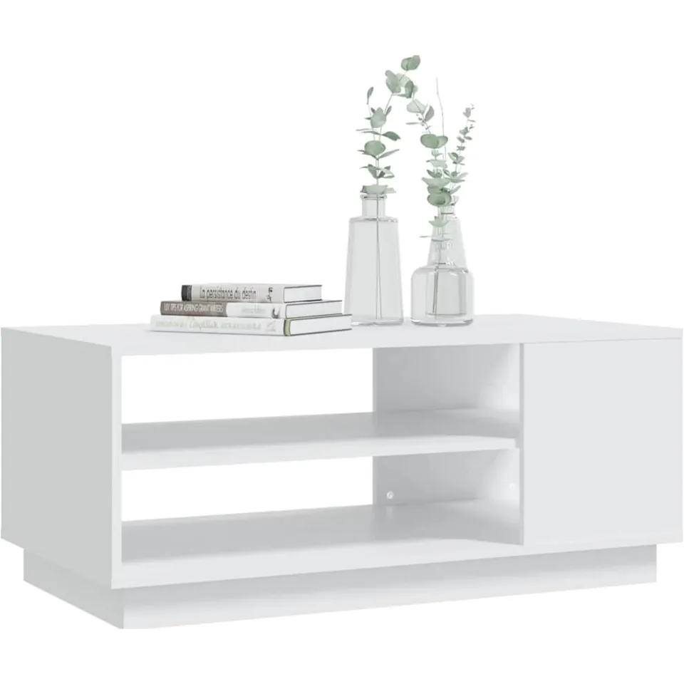 vidaXL Salontafel 102x55x43 cm bewerkt hout wit