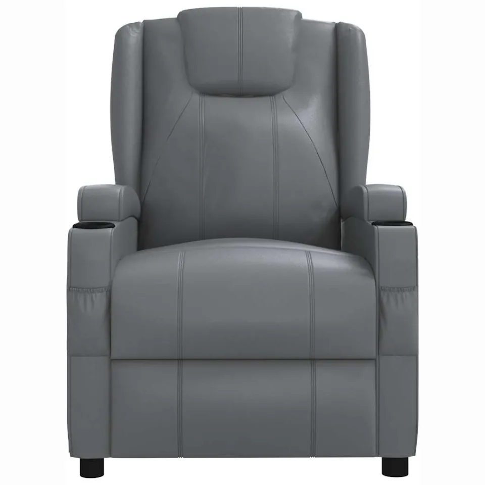vidaXL Massagestoel kunstleer antracietkleurig Anthraciet