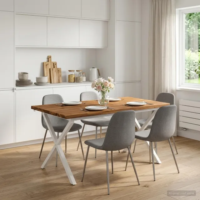 vidaXL Live Edge Eettafel 140 x 90 x 75 cm Massief Acaciahout Naturel