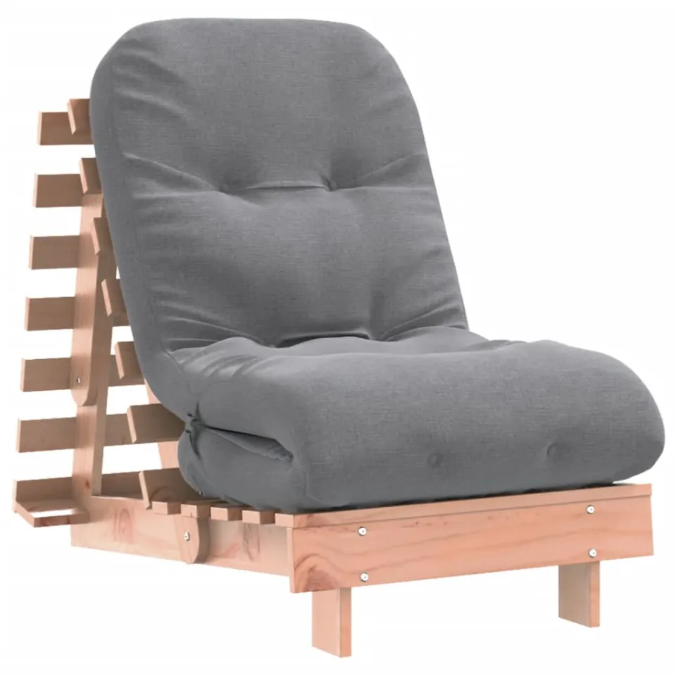 vidaXL Futon slaapbank met matras 60x206x11 cm massief douglashout bruin, foto 4
