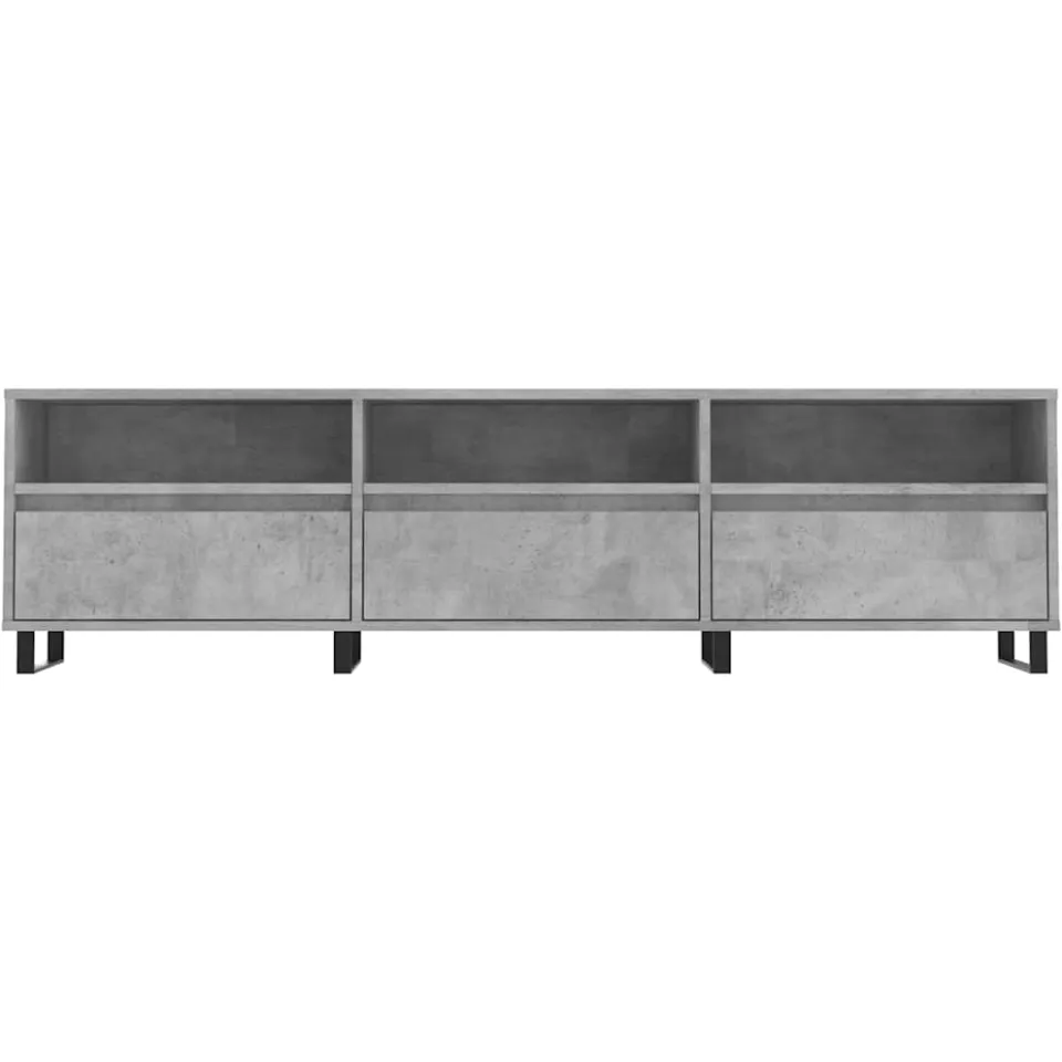 vidaXL Tv-meubel 150x30x44,5 cm bewerkt hout betongrijs grijs
