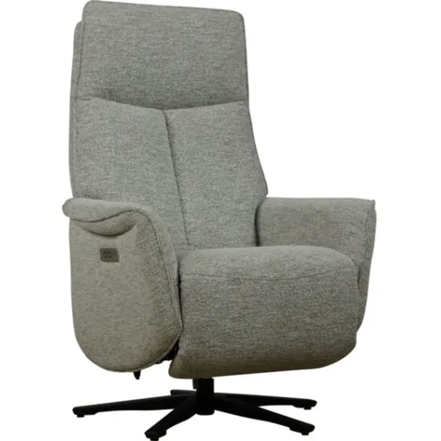 Meubelplaats Elektrische relaxfauteuil Tim - Lodge Ash 40 - 2 motoren en accu Lichtgrijs