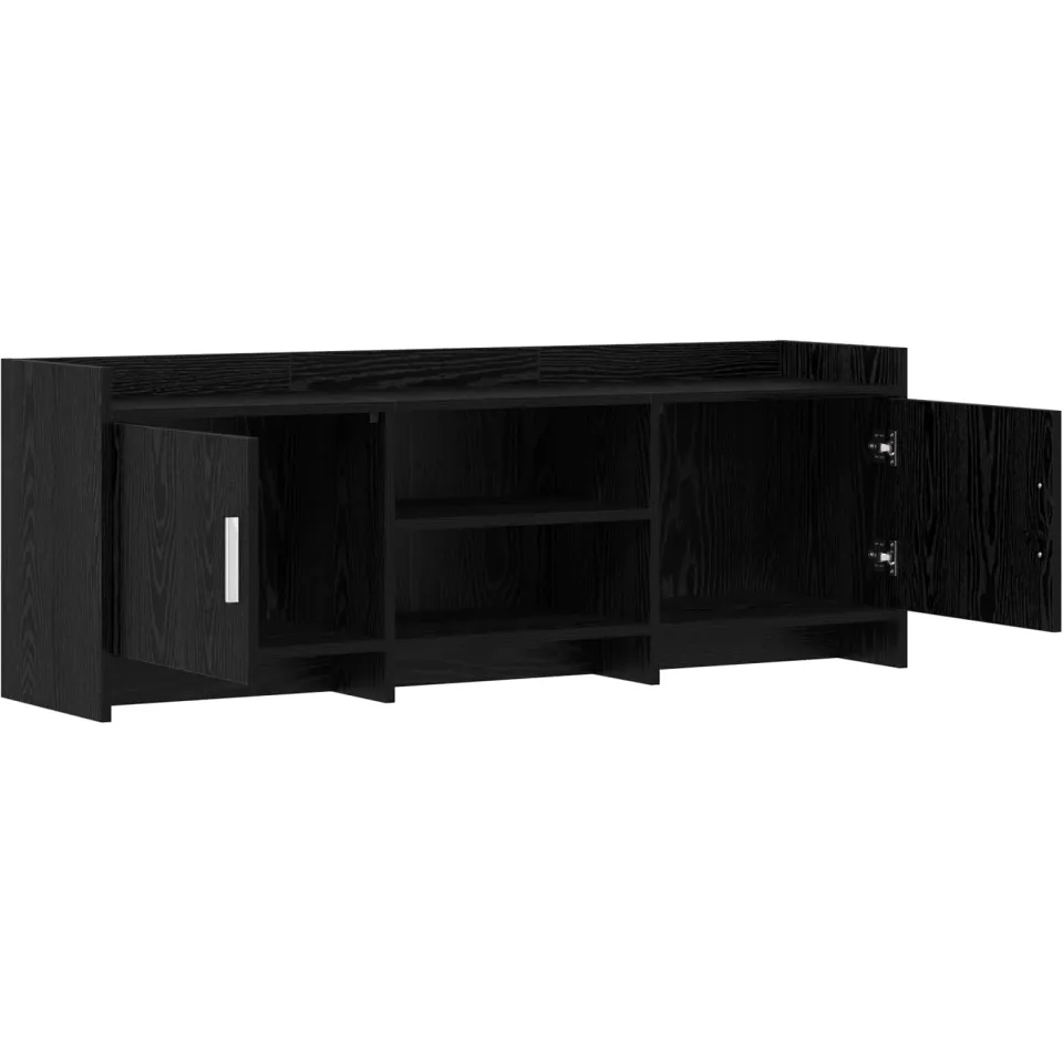 vidaXL TV-kast 130 x 33 x 47 cm Zwart eiken Bewerkt hout, foto 4