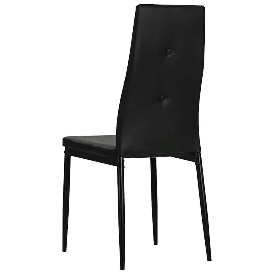 vidaXL Eetkamerstoelen 2 st kunstleer zwart, foto 4