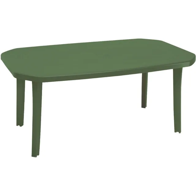 Grosfillex Tuintafel kunststof Grosfillex Miami 165x100cm groen weerbestendig. grijs