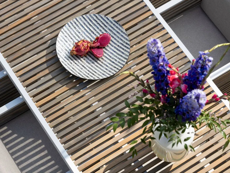 Bellagio tuinmeubelen Bellagio Cadora dining tuintafel 160x100x75cm wit, foto 5