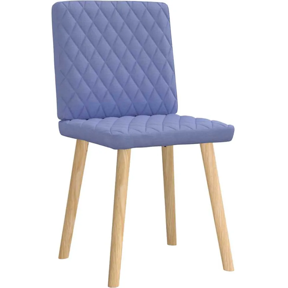 vidaXL Eetkamerstoelen 2 st stof jeansblauw blauw, foto 4