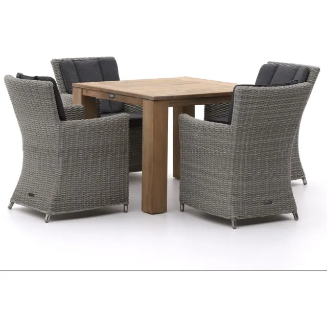 Intenso Furniture Intenso Adriano/ROUGH-X 100cm dining tuinset 5-delig Bruin