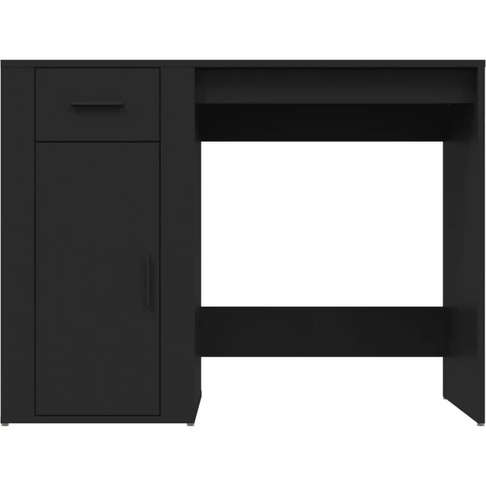 vidaXL Bureau 100x49x75 cm bewerkt hout zwart, foto 3