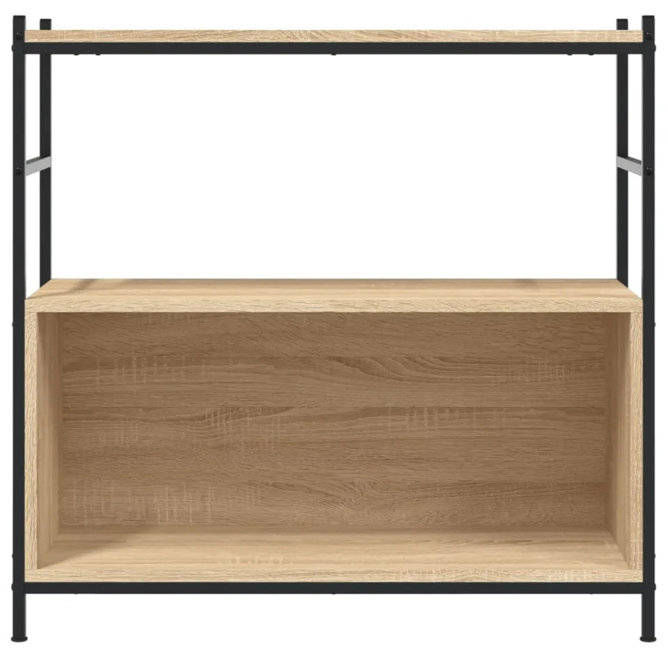 vidaXL Boekenrek 80x30x78,5 cm bewerkt hout en ijzer sonoma eikenkleur, foto 4