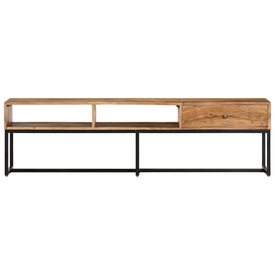 vidaXL Tv-meubel 160x30x45 cm massief acaciahout bruin, foto 2