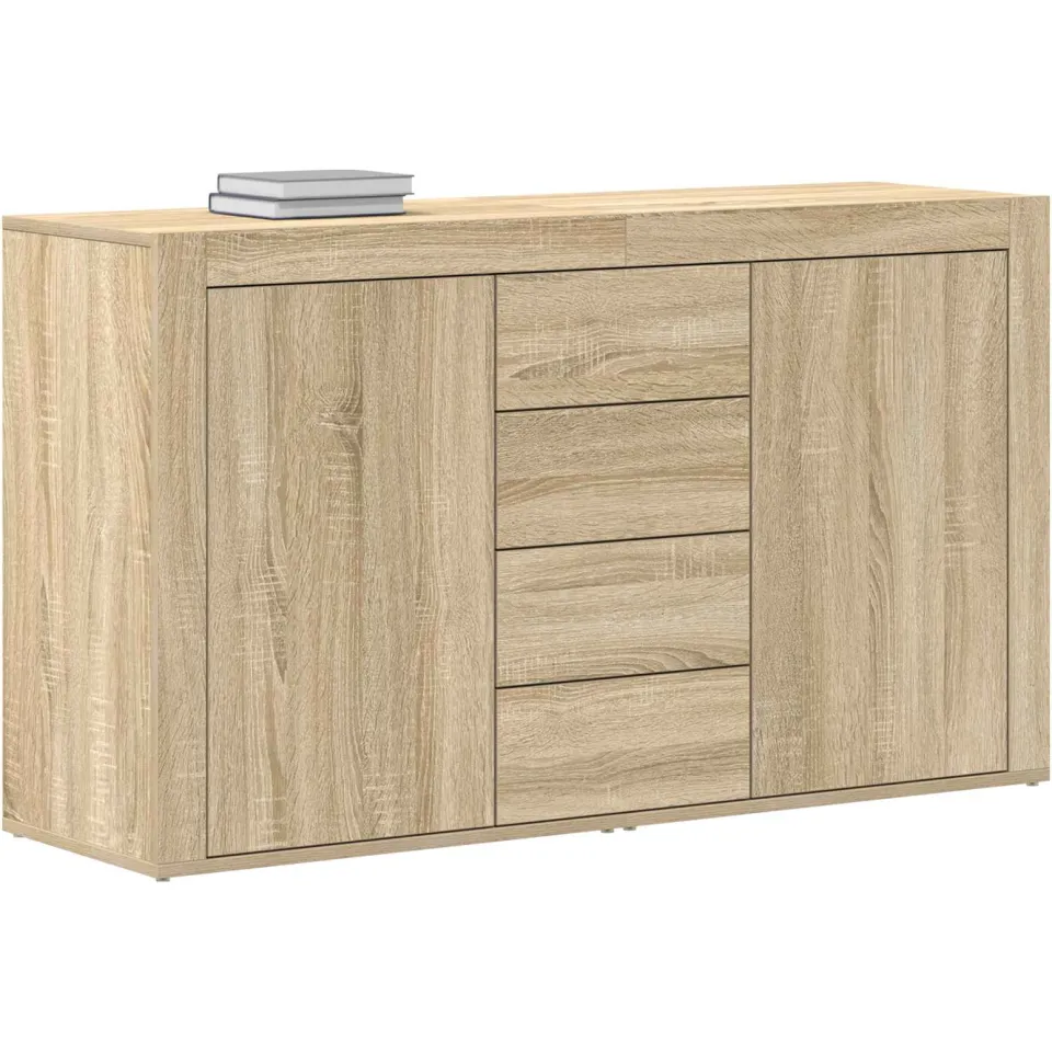 vidaXL Dressoir Sonoma Eiken 120 x 36 x 69 cm Bewerkt hout Bruin
