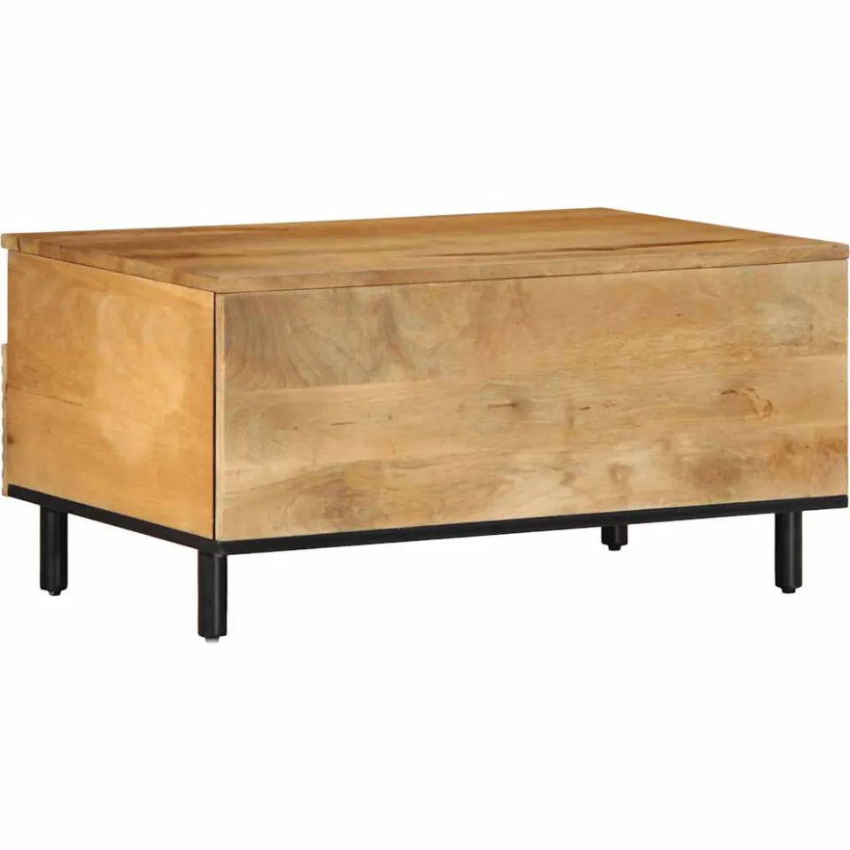 vidaXL Salontafel 80x54x40 cm massief mangohout bruin, foto 4