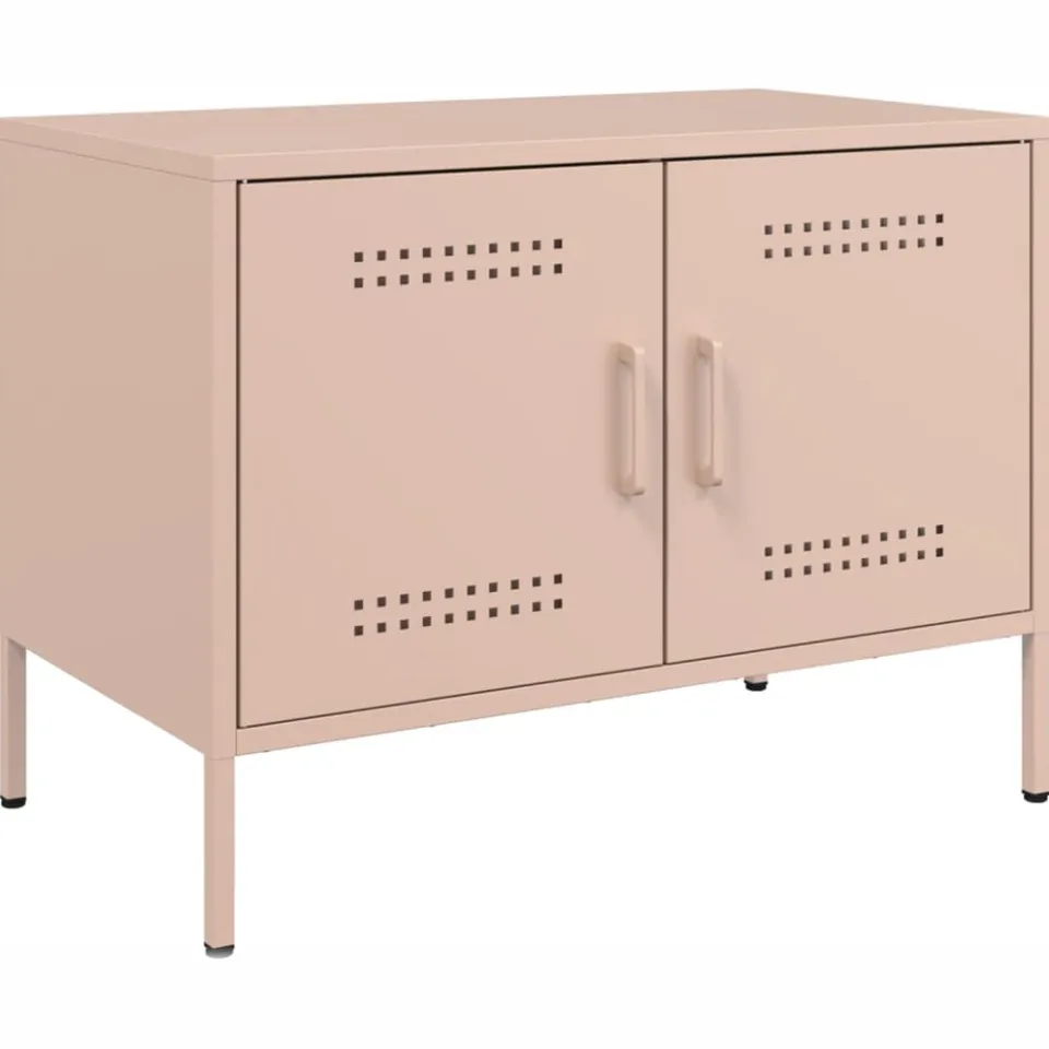vidaXL Tv-meubel 68x39x50,5 cm staal roze