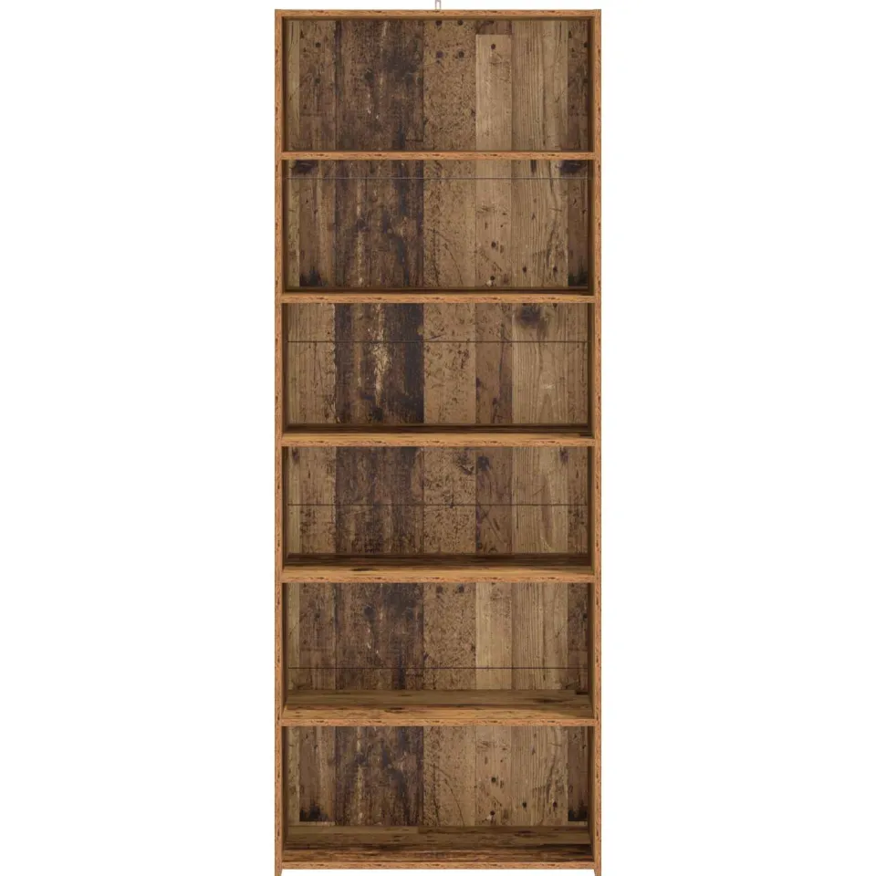 vidaXL Dressoir Oud hout 70 x 41 x 185 cm Bewerkt hout bruin, foto 3