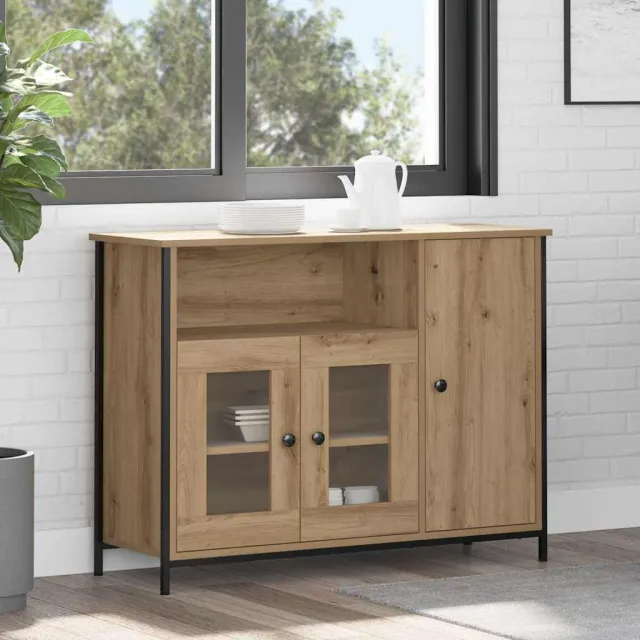 vidaXL Dressoir Artisan Eiken 100 x 35 x 75 cm Bruin