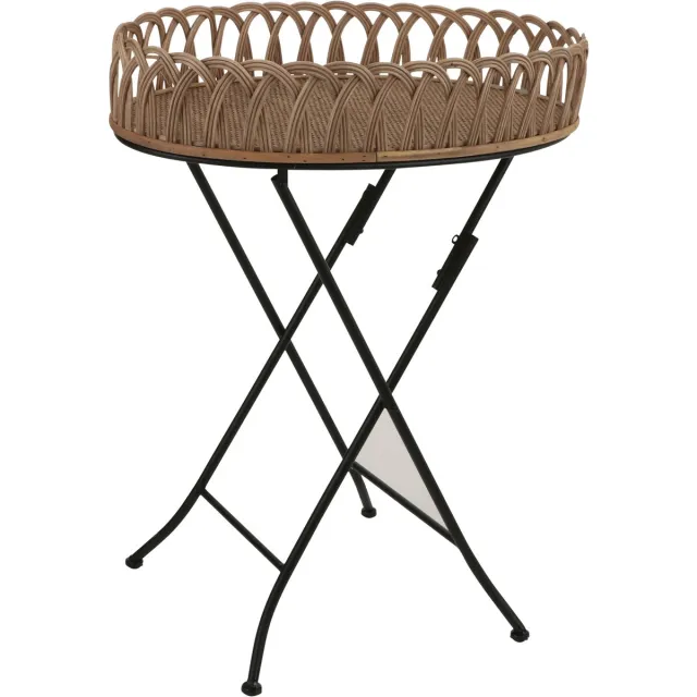 Mica Decorations Lagos Bijzettafel - L55,5 x B38 x H70 cm - Bamboe - Bruin