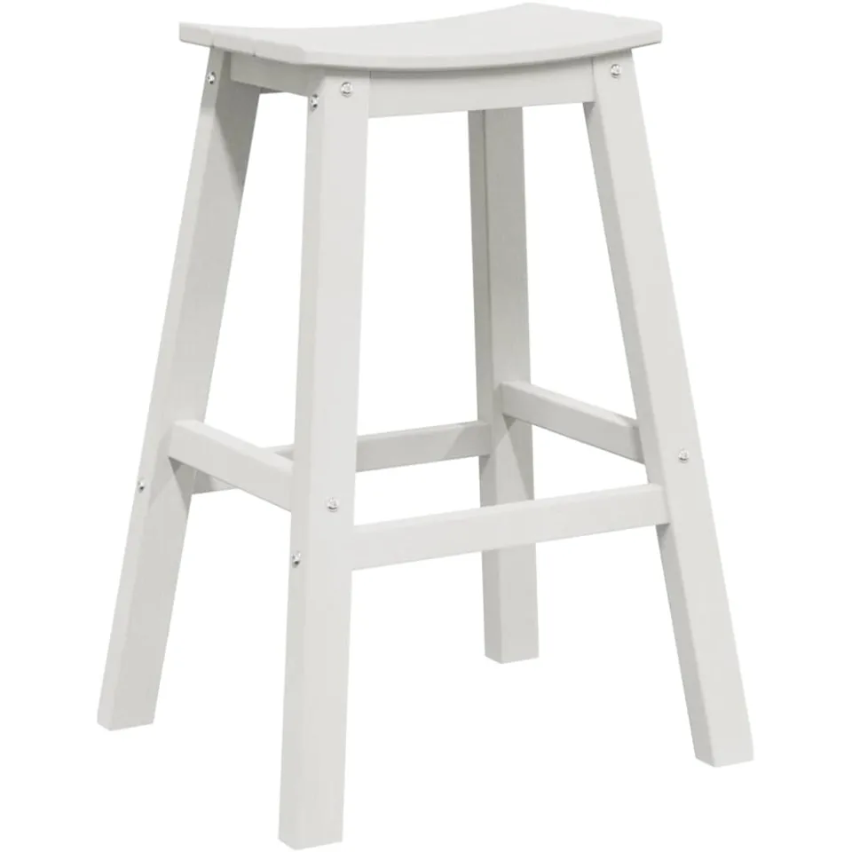 vidaXL Barkruk 2 st Wit 52 x 43 x 73,5 cm HDPE, foto 4