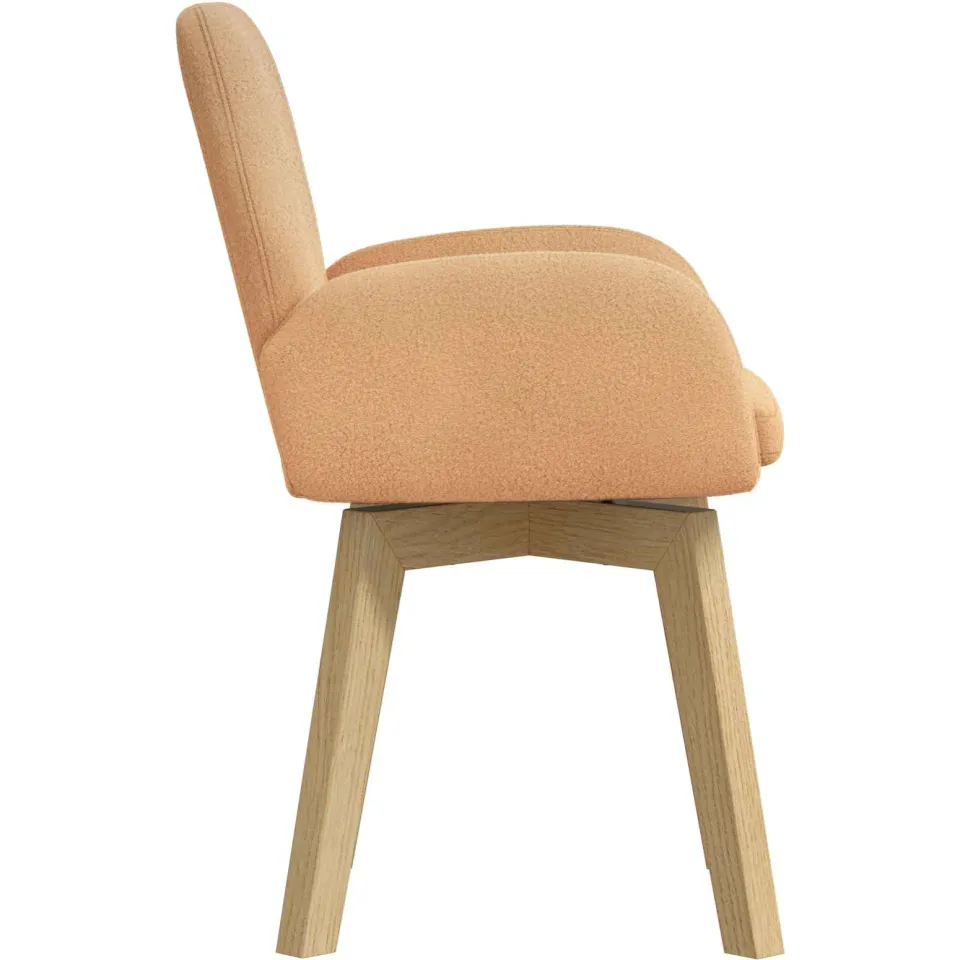 vidaXL Eettafelstoelen 6 st Bouclé Beige 59 x 56,5 x 85 cm, foto 4
