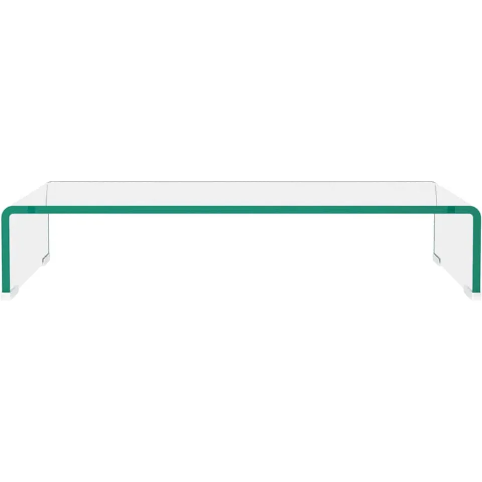 vidaXL TV-meubel/monitorverhoger transparant 60x25x11 cm glas Transparent