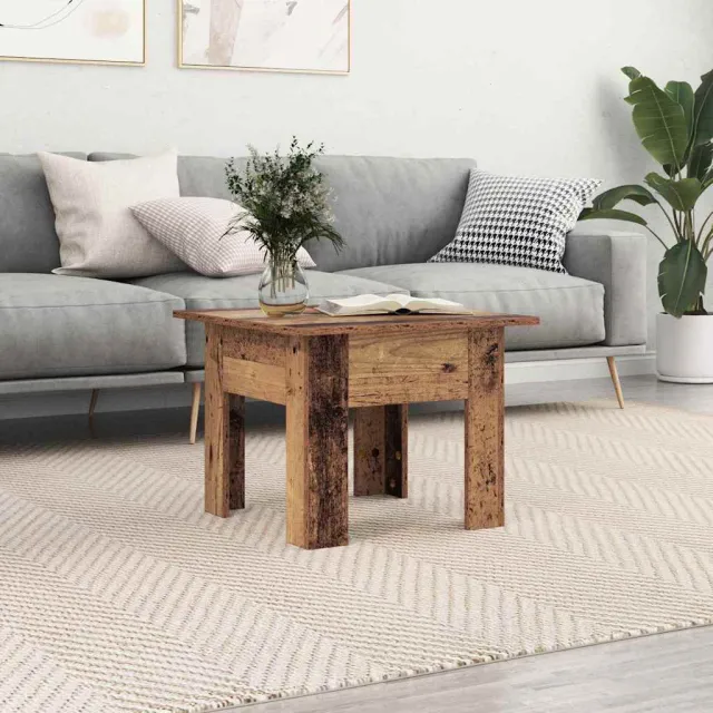 vidaXL Salontafel Oudhout 55 x 55 x 42 cm Bewerkt hout bruin, foto 2