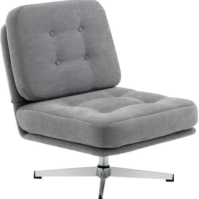 GranMaison Fauteuil - Relaxstoel - Relaxfauteuil - Stoel - Met armleuning - Voor één Persoon - Lichtgrijs