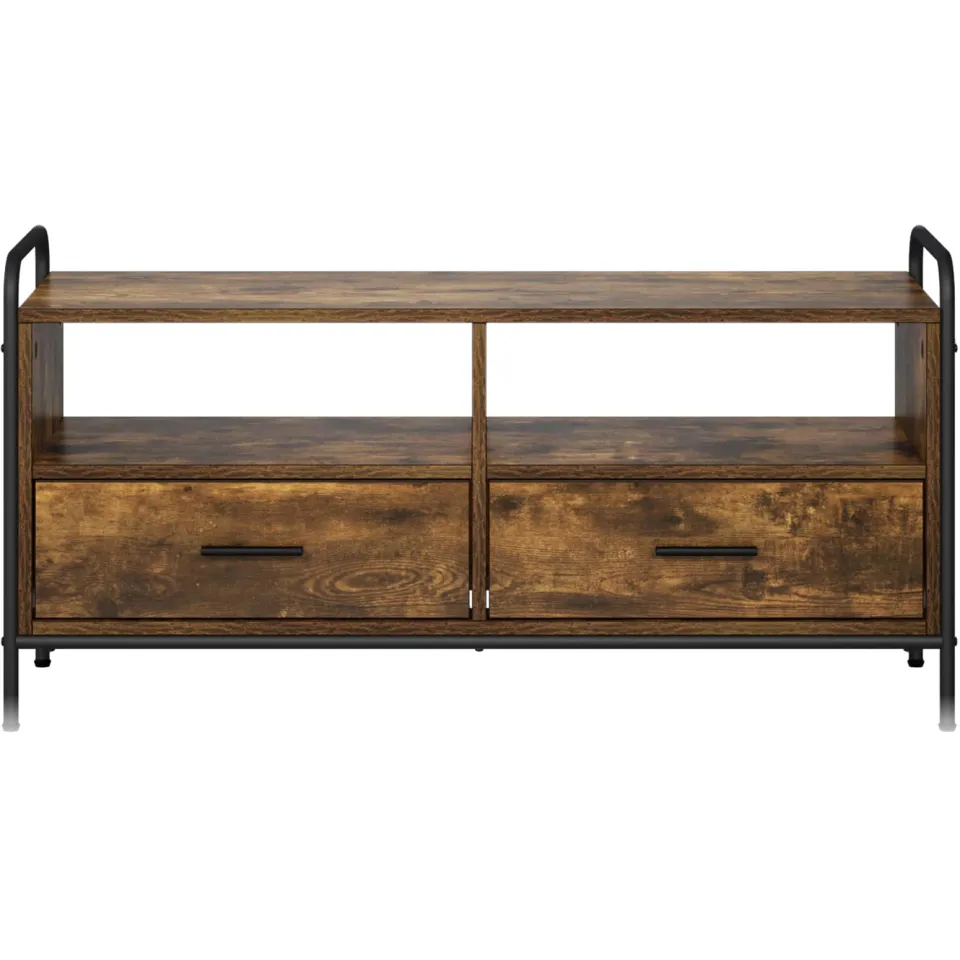 vidaXL Tv-meubel 67,5 x 33 x 50 cm Gerookt eiken Bewerkt hout, foto 4
