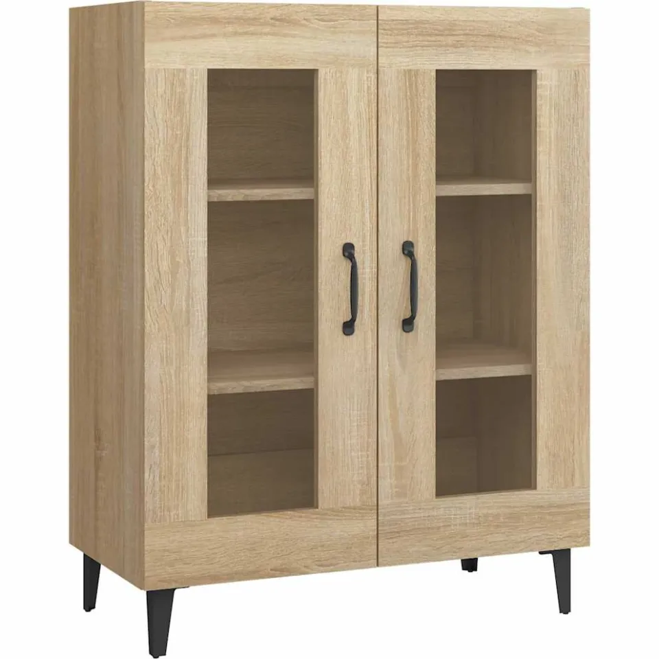 vidaXL Dressoir 69,5x34x90 cm bewerkt hout sonoma eikenkleurig