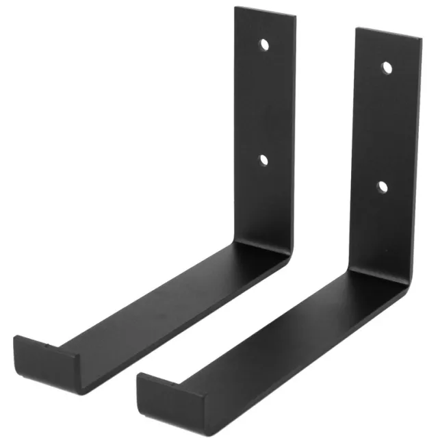 Wovar Plankdrager Zwart Industrieel 15 x 20 cm | T4 | Set 2 Stuks