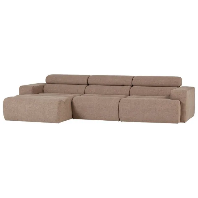 WOOOD Novi Chaise Longue Bank Links - Polyester - Taupe