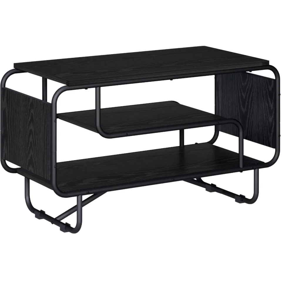 vidaXL TV-standaard 80 x 36 x 45 cm Zwart eiken, foto 3