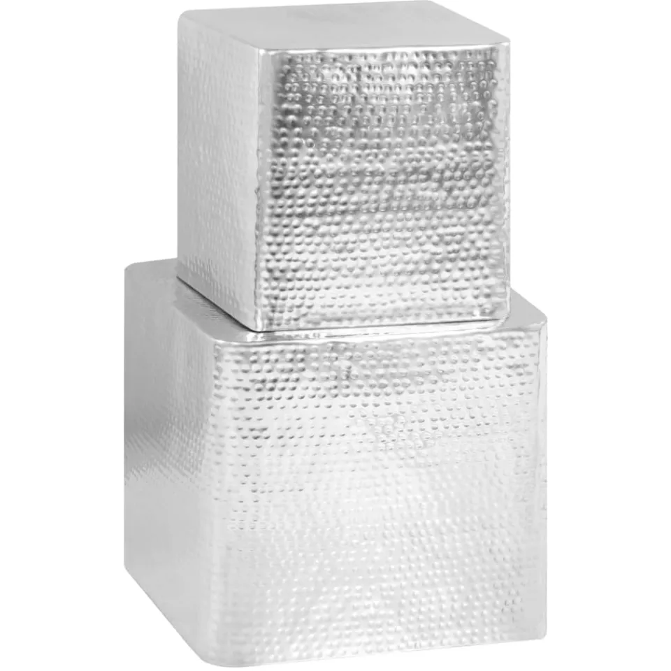 vidaXL Salontafel 2 st aluminium zilver, foto 3