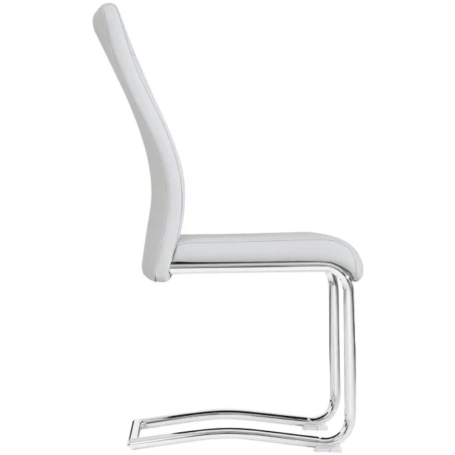 IDIMEX Eetkamerstoelen LOANO, set van 4 - grijs