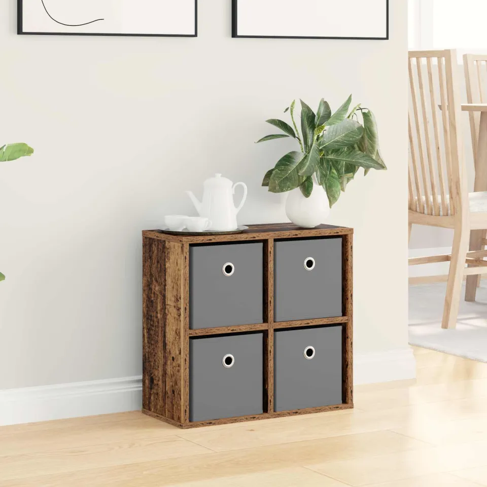vidaXL Dressoir Oudhout 49,5 x 22 x 47 cm bruin, foto 4